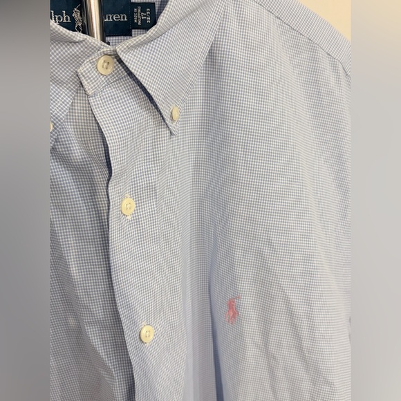 Ralph Lauren Men’s Light Blue Classic Fit Button-Down Shirt 17 - Picture 6 of 10